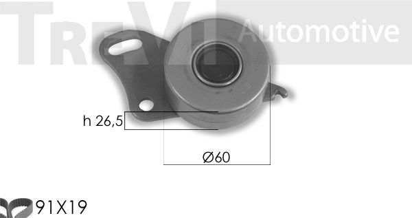 TREVI AUTOMOTIVE Zobsiksnas komplekts KD1355